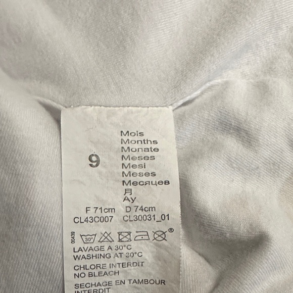 Catimini White and Blue Striped Kids Dress- 100% Cotton - Picture 6 of 7